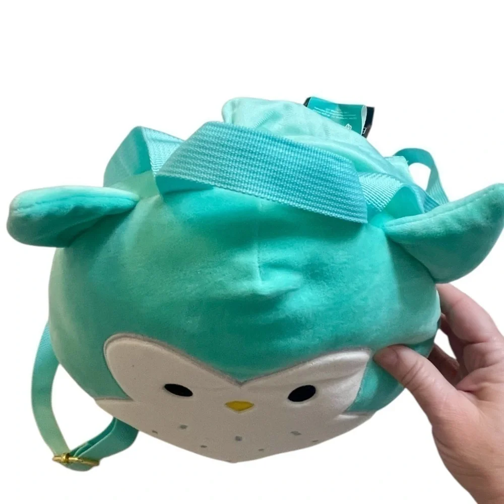 Original Squishmallows Plush Winston the Owl Backpack - Color Teal - 2022
